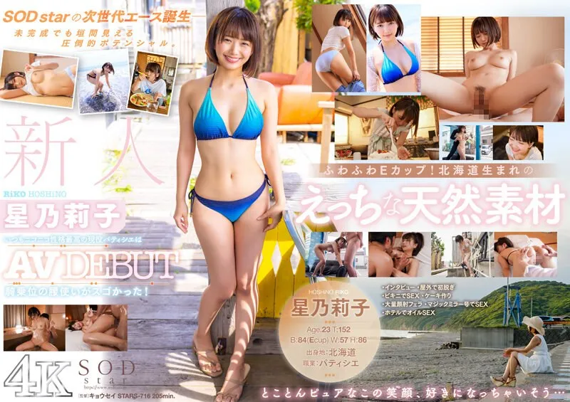 新人 星乃莉子 AV DEBUT いつもニコニコ性格最高の現役パティシエは騎乗位の腰使いがスゴかった!【圧倒的4K映像でヌク!】